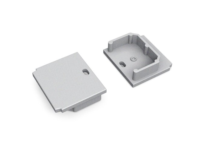 Difuzory a koncovky - LINEA-IN20 TRIMLESS koncovka stříbrná s otvorem, G1000540 - foto 1