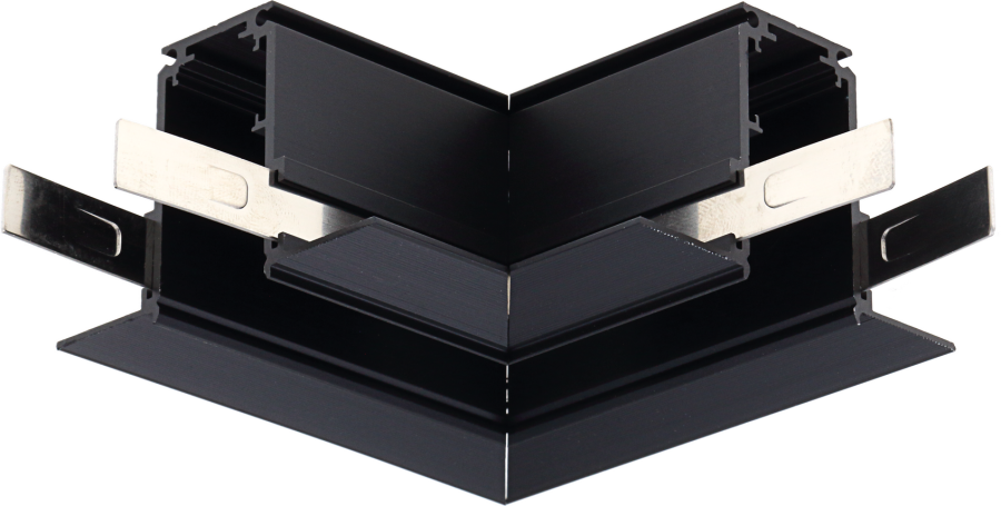 Podomítkový / sádrokartonový systém MAG R20 - Zapuštěný roh pro magnetický systém, černý , OP5414 - foto 1