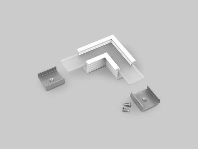 Úchyty, spojky, závěsný materiál - LINEA-IN20 rohová spojka 90 st bílý, E4900001s - foto 1