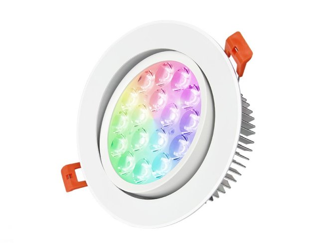 Vestavné svítidla - 9W stropní svítidlo downlight RGB+CCT, RF 2.4GHz, FUT062, Mi-Light - foto 1
