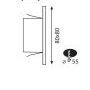 Vestavná bodová svítidla - LED vestavné svítidlo EDGE QUADRO, čené, 2700K, 50lm, CRI>80, 1,2W, 230V, IP20 - foto 6