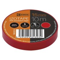 Tmely, lepící pásky, bužírky, kotvící materiál - Izolační páska PVC 15mm / 10m červená,