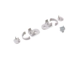 Úchyty, spojky, závěsný materiál - PEN8 plochý držák šedý, 86070022