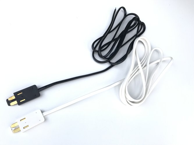 Konektivní systémy TRACK - Napájecí konektor k liště TRACK25 s izolovaným kabelem 1m 2x0,75m, 8A, bílý - foto 1