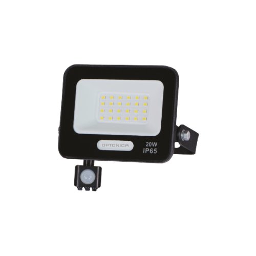 Přisazené reflektory s čidlem - LED SMD reflektor se senzorem 20W, IP65, černé provedení - foto 1