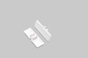 Difuzory a koncovky - Koncovka profilu BACK10 bílá s otvorem, 90150001