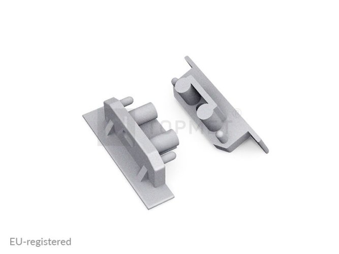 Difuzory a koncovky - Koncovka profilu GROOVE10 GEN2 stříbrná, 76990040 - foto 1