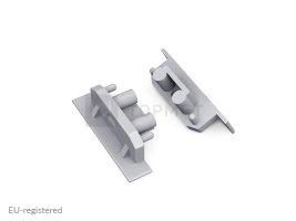 Difuzory a koncovky - Koncovka profilu GROOVE10 GEN2 stříbrná, 76990040