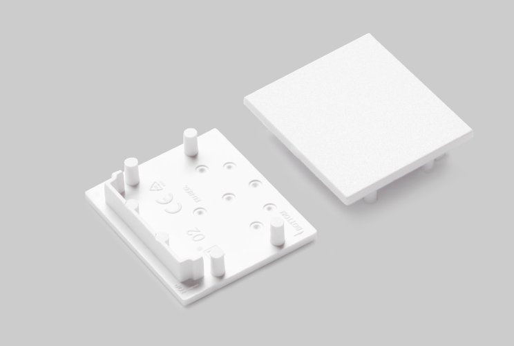 Difuzory a koncovky - Koncovka profilu VARIO30-02, bílá - foto 1