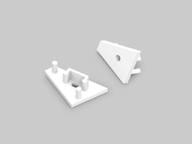 Difuzory a koncovky - Koncovka profilu CORNER10 bílá s otvorem, 83980001 - foto 1