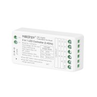 S Série - LED přijímač 3v1 pro RGB/RGBW/RGB+CCT LED pásky, Boxer, 2,4Ghz, 12-24VDC, 12A, Mi-light, FUT037S+