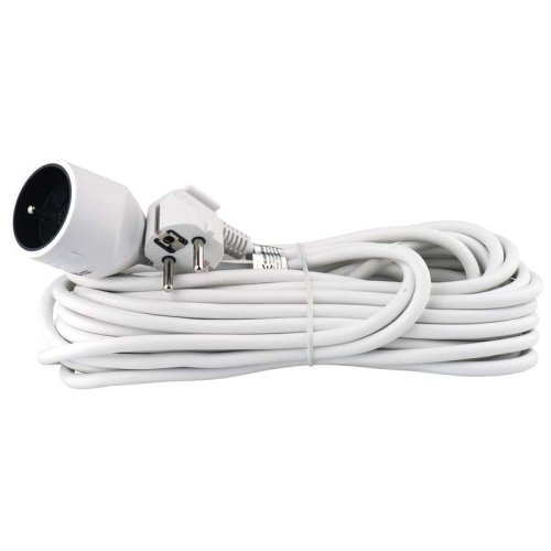 Prodlužovací šňůry, bubny, rozbočky - Prodlužovací kabel spojka 10m, bílý - foto 1
