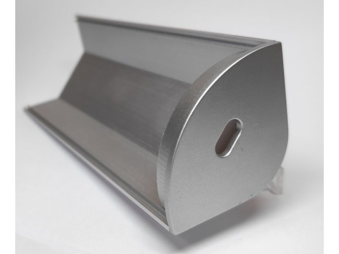 Difuzory a koncovky - Koncovka pro profil CORNER 4 s otvorem, stříbrná - foto 1