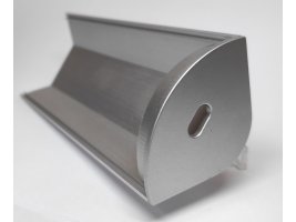 Difuzory a koncovky - Koncovka pro profil CORNER 4 s otvorem, stříbrná