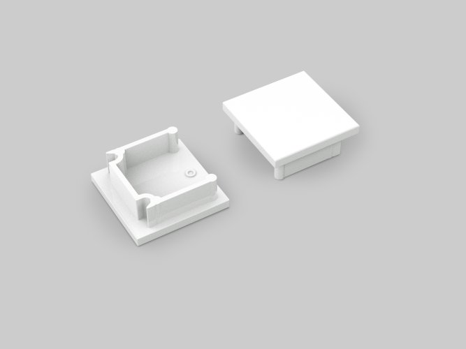 Difuzory a koncovky - Koncovka přisazeného profilu SMART16 bílá, F1999901 - foto 1