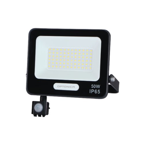 Přisazené reflektory s čidlem - LED SMD reflektor se senzorem 50W, IP65, černé provedení - foto 1