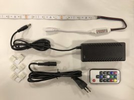 Konfigurátory LED sestav - Univerzální spojovací RGB sestava s ovladačem za televizi, monitor či dekorace nábytku, délka 2m 