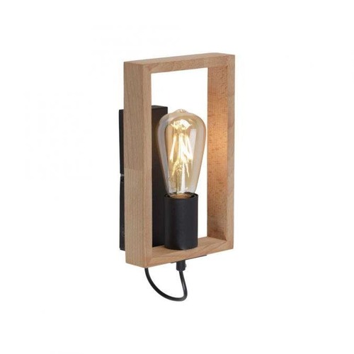 Dekorativní - LD 15654-18 FRANKY LED nástěnné svítidlo, černá, dřevěný rám, kolébkový spínač, kov, 1 ramenné - LEUCHTEN DIREKT / JUST LIGHT - foto 1