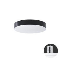 Koupelnová - OS DEL52616 DELIA CV1 stropní/nástěnné plastové polovestavné svítidlo bílá / černá IP44 25W E27 HF - OSMONT