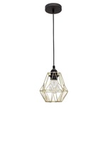 Kónická - NV 8801502 Závěsné svítidlo ISABELLA ocel mosaz zlatá a černý kabel, E27 1x12W - NOVA LUCE