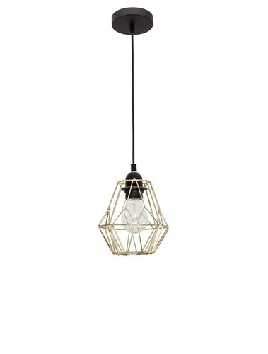 Kónická - NV 8801502 Závěsné svítidlo ISABELLA mosaz a černý kabel, E27 1x12W - NOVA LUCE - foto 1