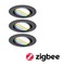Kruhová - P 92468 LED vestavné svítidlo Smart Home Zigbee Base Coin základní sada výklopné kruhové 90mm 20° 3x4,9W 230V stmívatelné RGBW+ černá mat - PAULMANN