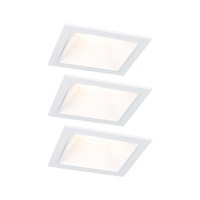 Koupelnová - P 93126 LED vestavné svítidlo 3-krokové-stmívatelné Cole Coin základní sada IP44 hranaté 88x88mm Coin 3x6W 230V stmívatelné 2700K bílá - PAULMANN