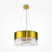 Kruhová - M MOD313PL-04G Závěsné svítidlo Wonderland E14 4x60W zlatá ocel křišťálový efekt - MAYTONI