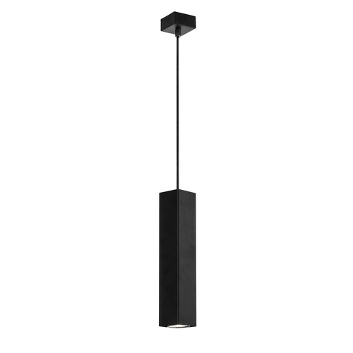 Dekorativní - FAN I-FLUKE-S30Q NERO Závěsné svítidlo Fluke, hranaté, černé, 1 x GU10, 6 x 6 x 30 cm - FANEUROPE - foto 1