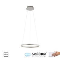 Kruhová - LD 15393-95 RITUS LED závěsné svítidlo hliník kruhové, pr.40cm, stmívatelné, Switchmo, teplá bílá krokově stmívatelné 3000K - LEUCHTEN DIREKT / JUST LIGHT
