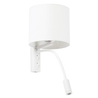 Dekorativní - FARO 64322 TIRA nástěnná lampa, bílá, se čtecí lampičkou - FARO