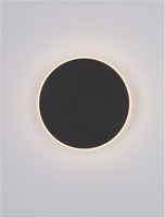 Nepřímé osvětlení - NV 9248159 Nástěnné svítidlo CYRCLE černý hliník a akryl LED 20.5W 230V 3000K IP20 - NOVA LUCE