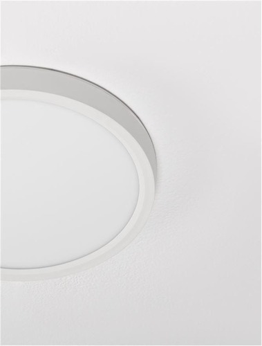 Kruhová - NV 9060186 Stropní svítidlo DIXIE LED stropní svítidlo bílá 18W 3000K/4000K/6500K D220 H25 - NOVA LUCE - foto 1