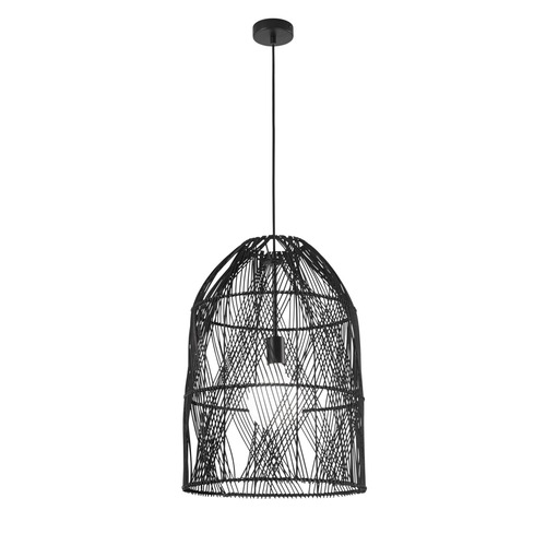 Dekorativní - FAN I-ANCELLA-S1 Závěsné svítidlo Ancella, černé, 1 x E27, 40 x 212,5 cm - FANEUROPE - foto 1