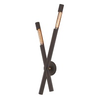 Dekorativní - HVLG B6882-CE Nástěnné svítidlo HENDRIX kov bronz E27 2x13W - HUDSON VALLEY (Troy)