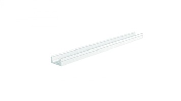 Al profily k přisazení - IMPR 970005 AU-01-08 plochý U-profil pro 8 - 9,3 mm LED pásek matná bílá - LIGHT IMPRESSIONS