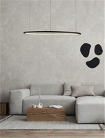 Kruhová - NV 9345605 Závěsné svítidlo TARQUIN černý hliník a akryl LED 48W 230V 3000K IP20 stmívatelné - NOVA LUCE