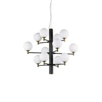 Vícečetná - ILUX 197319 Závěsné svítidlo Ideal Lux Copernico SP12 nero 197319 černé 71cm - IDEALLUX