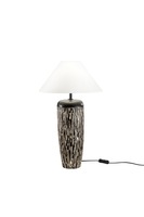 Stolní lampy dekorační - FAN I-SAVANA-L Stolní lampa Savana (hnědá + bílá keramika) 1 x E27, pr. 35 x 61  cm - FANEUROPE