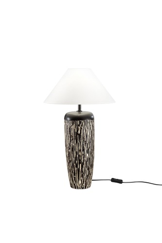 Stolní lampy dekorační - FAN I-SAVANA-L Stolní lampa Savana (hnědá + bílá keramika) 1 x E27, pr. 35 x 61 cm - FANEUROPE - foto 1