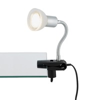 Stolní lampy s klipem - BRI 2989-016P Flexibilní svítidlo se svorkou 34 cm 1xGU10 3W 250lm titan-bílé - BRILONER