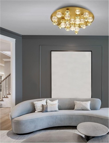 Dekorativní - NV 9695700 Stropní svítidlo BRILLE zlatý hliník a sklo LED 86W 230V 3200K IP20 stmívatelné - NOVA LUCE - foto 1