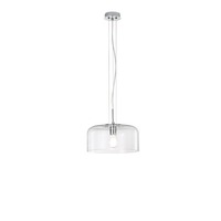 Kruhová - FAN I-GIBUS-S30 TR Závěsné svítidlo Gibus, průhledné, 1 x E27, 30 x 30 x 150 cm - FANEUROPE