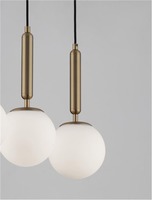 Vícečetná - NV 9080126 Závěsné svítidlo MONET mosazné železo a sklo 2xE27 L72 W15 H200 - NOVA LUCE