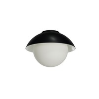 Kruhová - OS LUK60002 LUKIDA 2 stropní/nástěnné skleněné svítidlo černá / bílá IP65 3000 K 20W LED - OSMONT