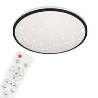 Kruhová - BRILO 3447-215 LED stropní svítidlo hvězdné nebe, pr. 49,2, 48 W, černá - BRILO