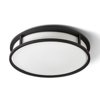 Vystaveno - RED R13679X VÝPRODEJ VZORKU - GRANDE LED 35 stropní opálové sklo/černá 230V LED 24W IP44 3000K - RED - DESIGN RENDL