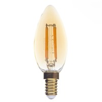 E14 - LED svíčka žárovka E14 C35 Zlaté sklo