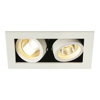 Hranatá - LA 115521 KADUX GU10 II matná bílá 230V GU10 2x50W - BIG WHITE (SLV)