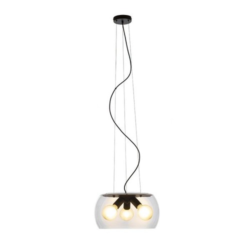 Dekorativní - RED R14134 AMANDA závěsná matná černá čiré sklo 230V E27 3x15W - RED - DESIGN RENDL - foto 1